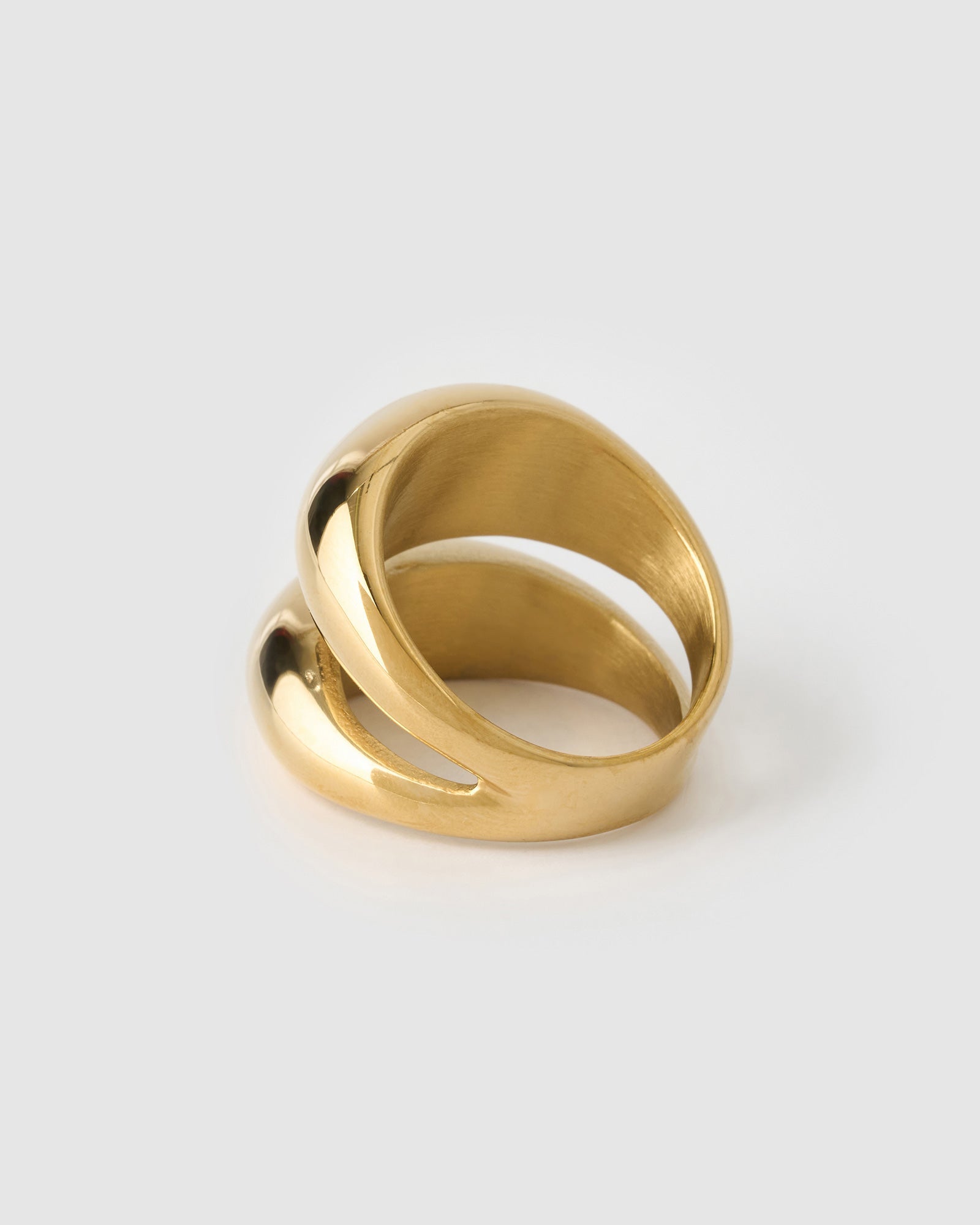 Anel Linhas Sinuosas - Ouro 18K | SILLENE
