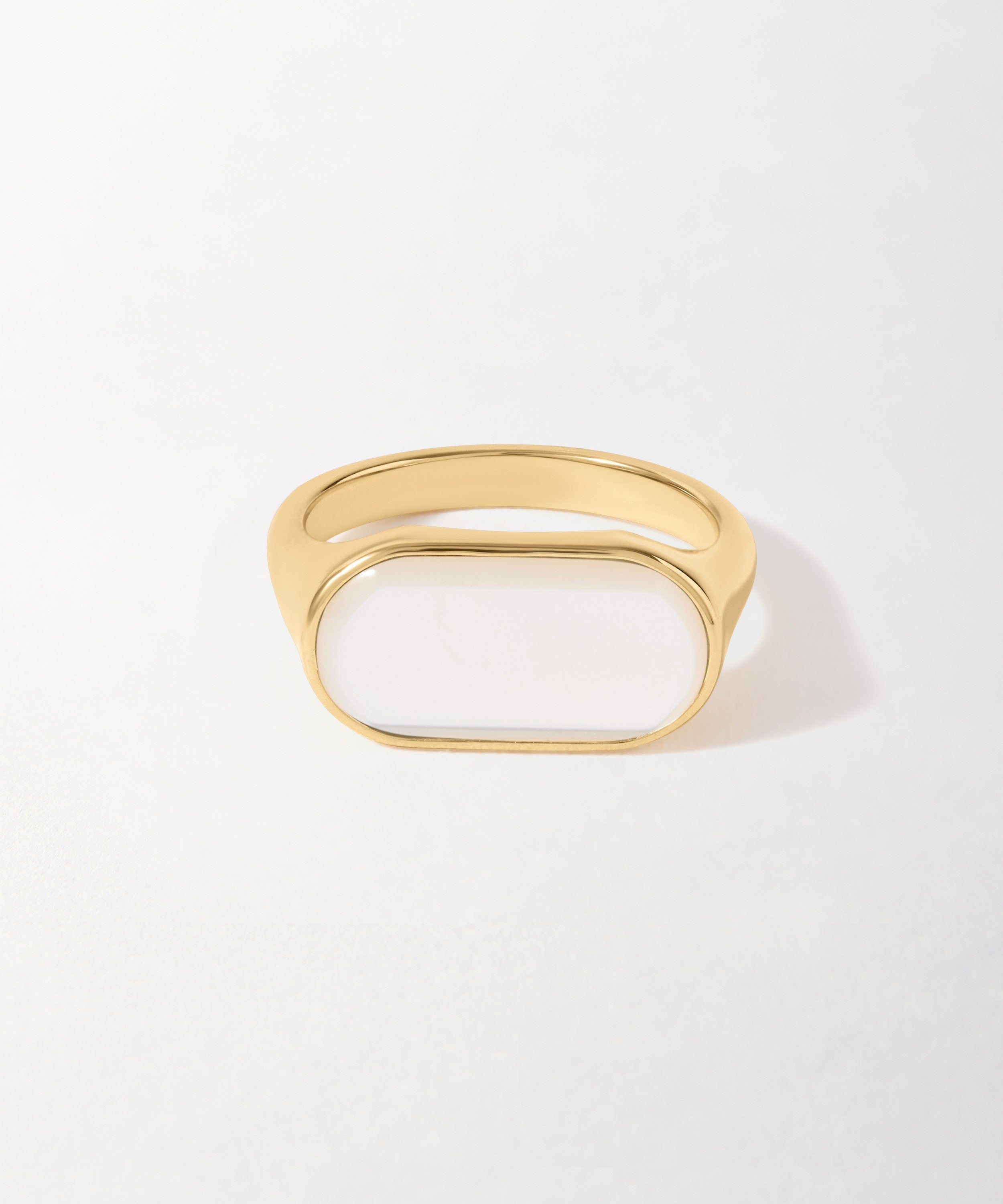 Anel Madrepérola Encorpado - Ouro 18K | SILLENE