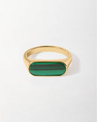 Anel Malaquita Marcante - Ouro 18K | SILLENE