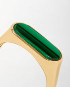 Anel Malaquita Marcante - Ouro 18K | SILLENE