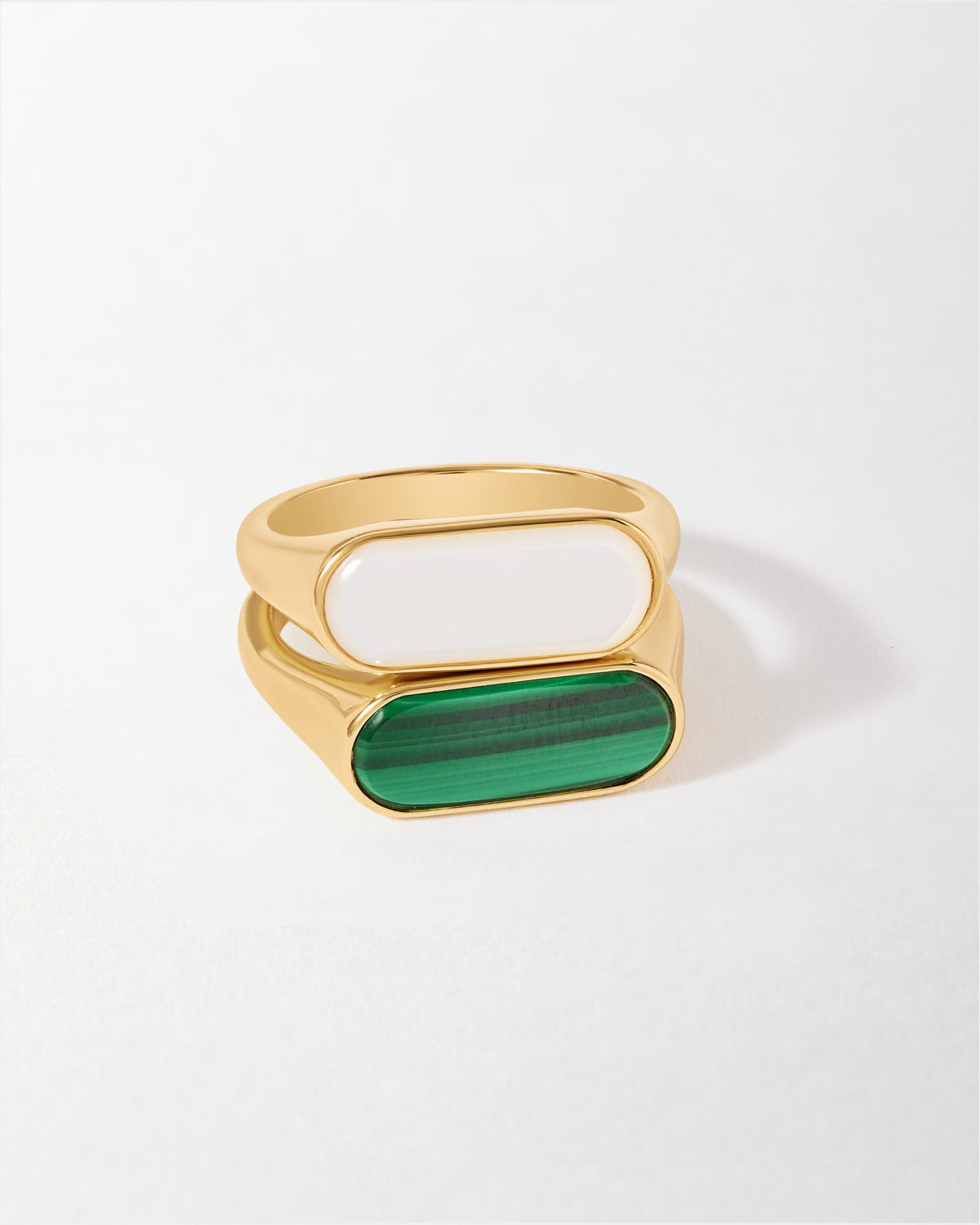 Anel Malaquita Marcante - Ouro 18K | SILLENE