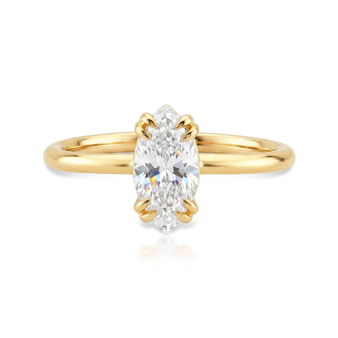 Anel Marquesa em Zircônia - Ouro 18K