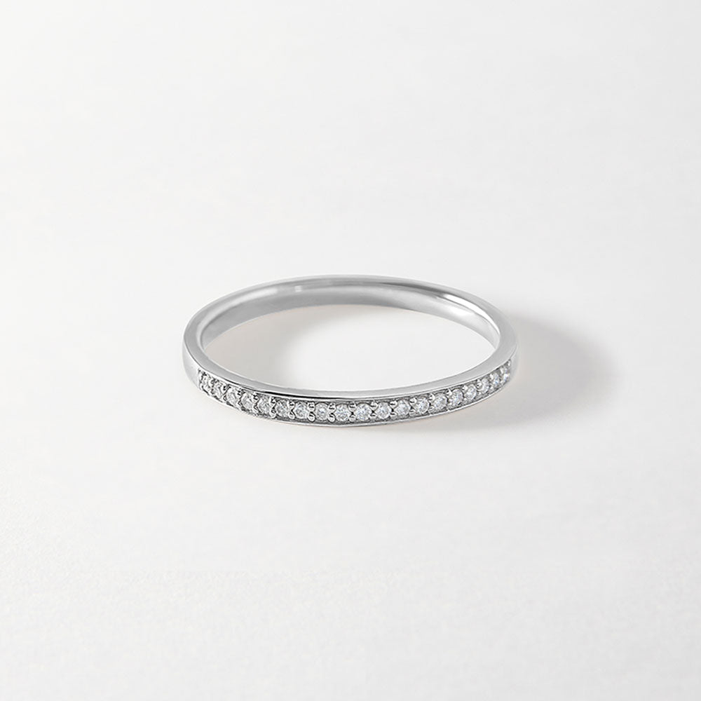 Anel Meia Eternidade - Prata | SILLENE