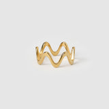 Anel Ondas Sobrepostas - Ouro 18K | SILLENE