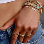 Anel Ondas Sobrepostas - Ouro 18K | SILLENE