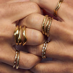 Anel Ondulado - Ouro 18K | SILLENE