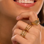 Anel Ondulado - Ouro 18K | SILLENE