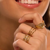 Anel Ondulado - Ouro 18K | SILLENE