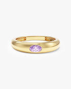 Anel Oval Cravejado Pedra do Mês com pedra Pedra-da-Lua em ouro 18K