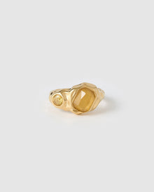 Anel Pedras Amareladas - Ouro 18K | SILLENE