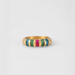 Anel Pedras Coloridas - Ouro 18K | SILLENE