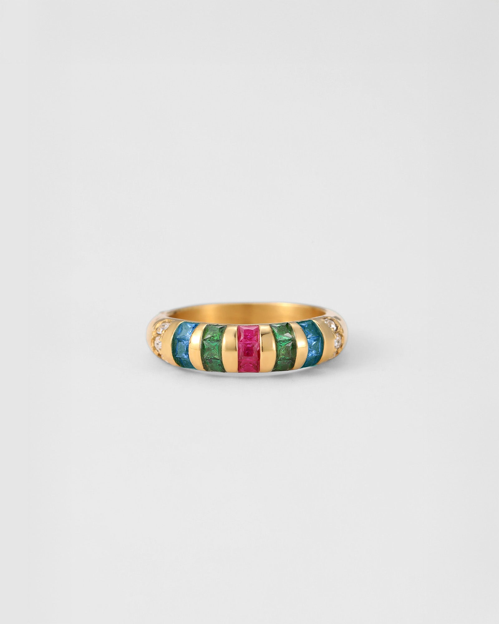 Anel Pedras Coloridas - Ouro 18K | SILLENE