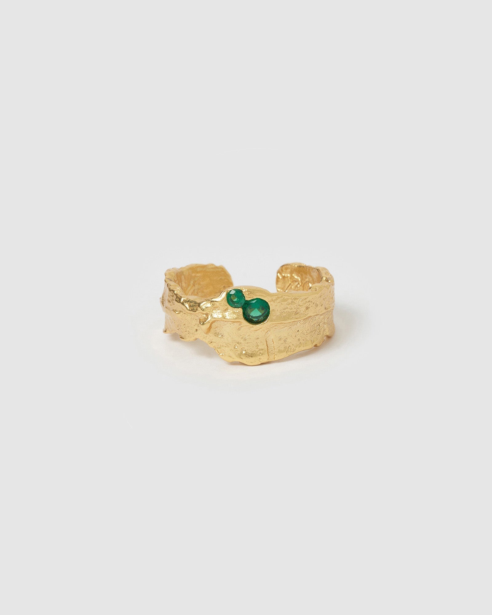 Anel Pedras Verdes - Ouro 18K | SILLENE
