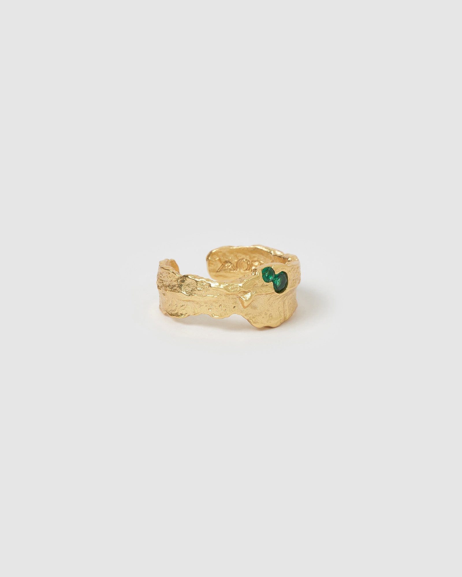 Anel Pedras Verdes - Ouro 18K | SILLENE