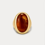 Anel Resina Âmbar - Ouro 18K | SILLENE