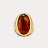 Anel Resina Âmbar - Ouro 18K | SILLENE