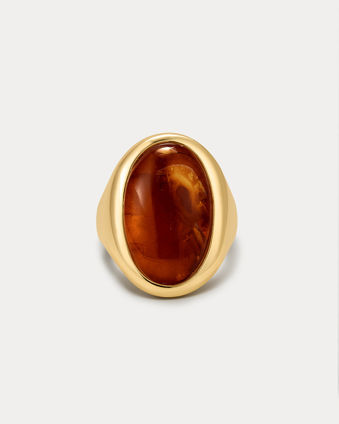 Anel Resina Âmbar - Ouro 18K | SILLENE