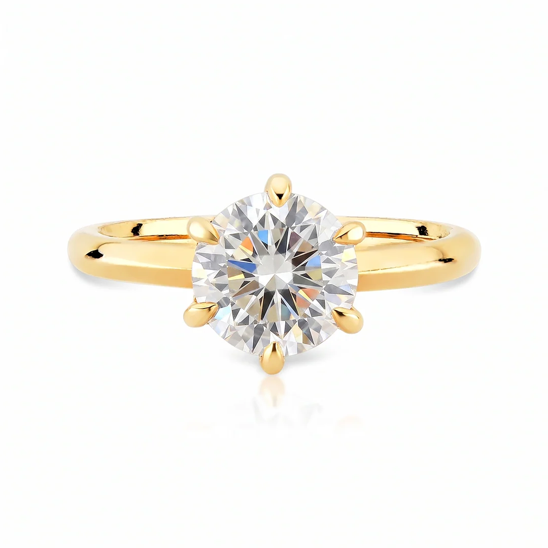 Anel Seul em Zircônia - Ouro 18K