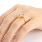 Anel Seul em Zircônia - Ouro 18K