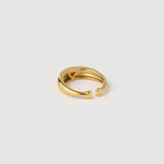 Anel Sinete Coração Vermelho - Ouro 18K | SILLENE