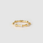 Anel Sinete Cravejado Brilhante - Ouro 18K | SILLENE