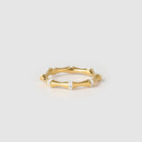 Anel Sinete Cravejado Brilhante - Ouro 18K | SILLENE