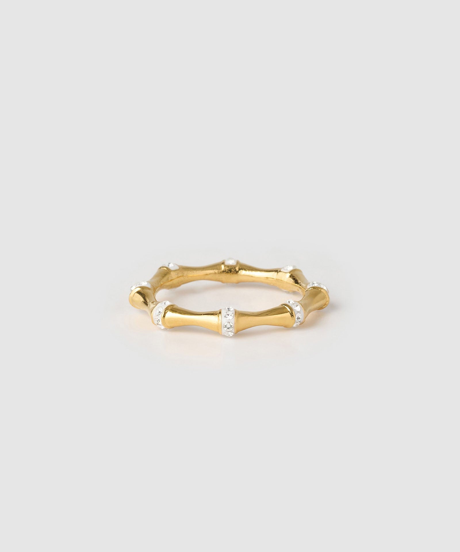 Anel Sinete Cravejado Brilhante - Ouro 18K | SILLENE