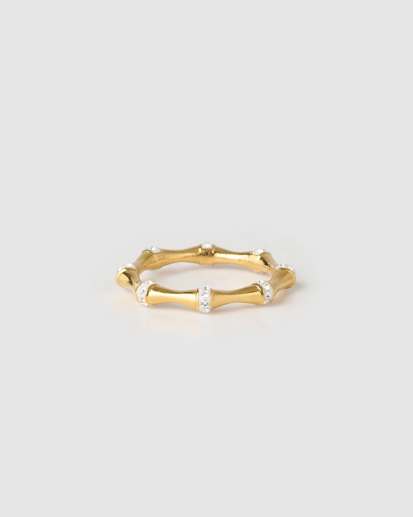 Anel Sinete Cravejado Brilhante - Ouro 18K | SILLENE