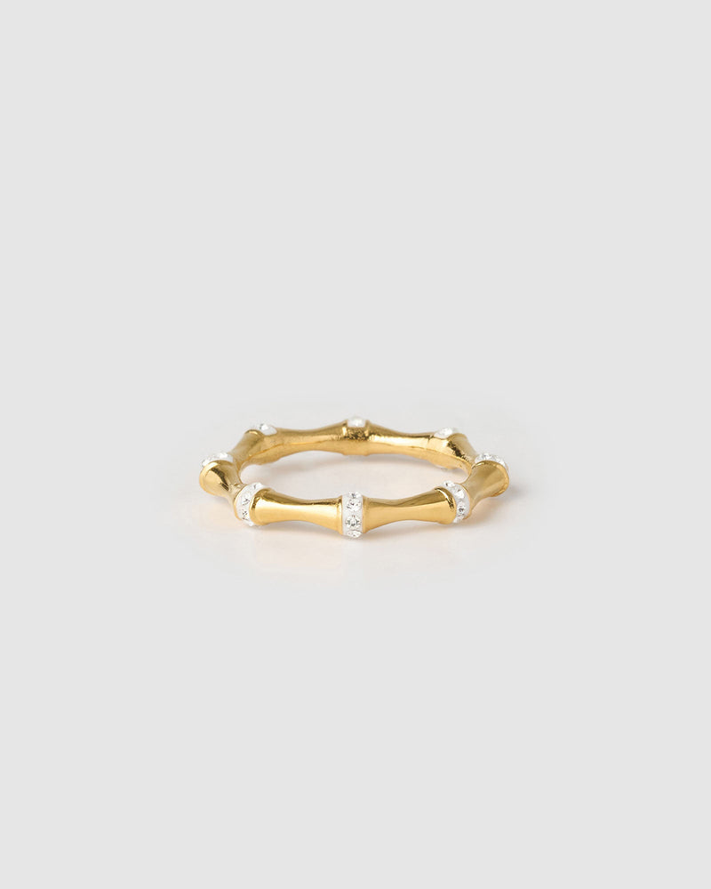 Anel Sinete Cravejado Brilhante - Ouro 18K | SILLENE