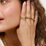Anel Sinete Cravejado Brilhante - Ouro 18K | SILLENE