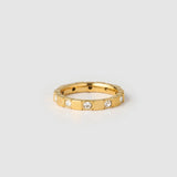 Anel Sinete Cravejado Sutil - Ouro 18K | SILLENE