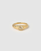 Anel Sinete Espiral Cravejado - Ouro 18K | SILLENE