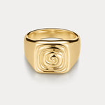 Anel Sinete Espiral - Ouro 18K | SILLENE