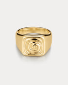 Anel Sinete Espiral - Ouro 18K | SILLENE