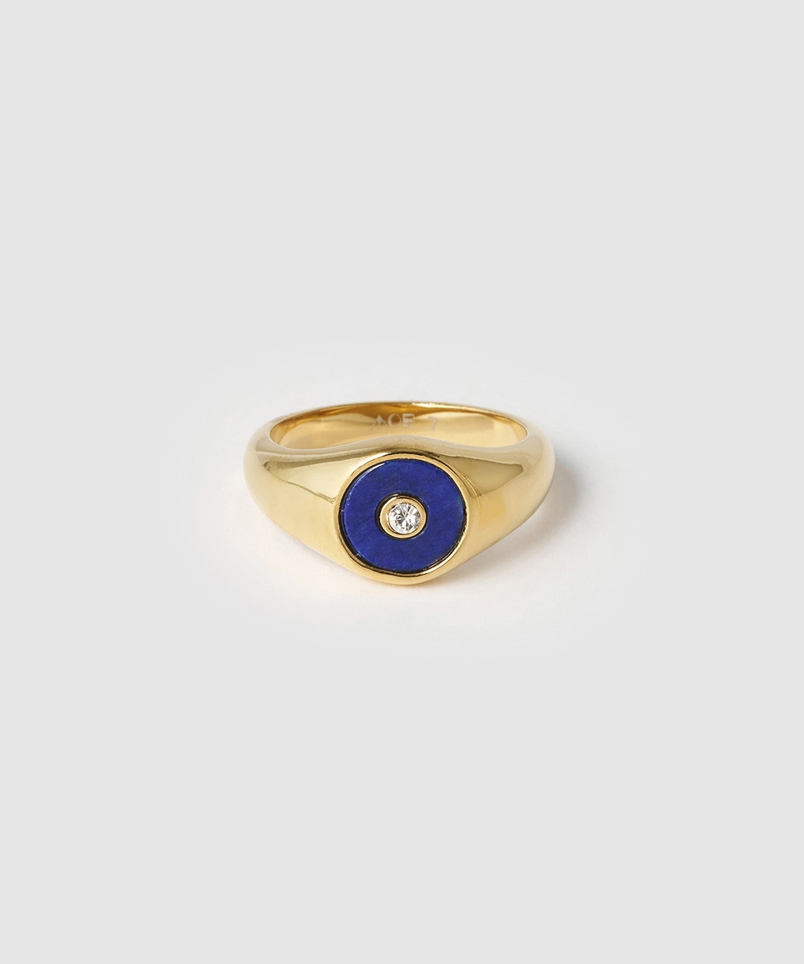 Anel Sinete Lápis-Lazúli - Ouro 18K | SILLENE