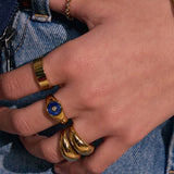 Anel Sinete Lápis-Lazúli - Ouro 18K | SILLENE