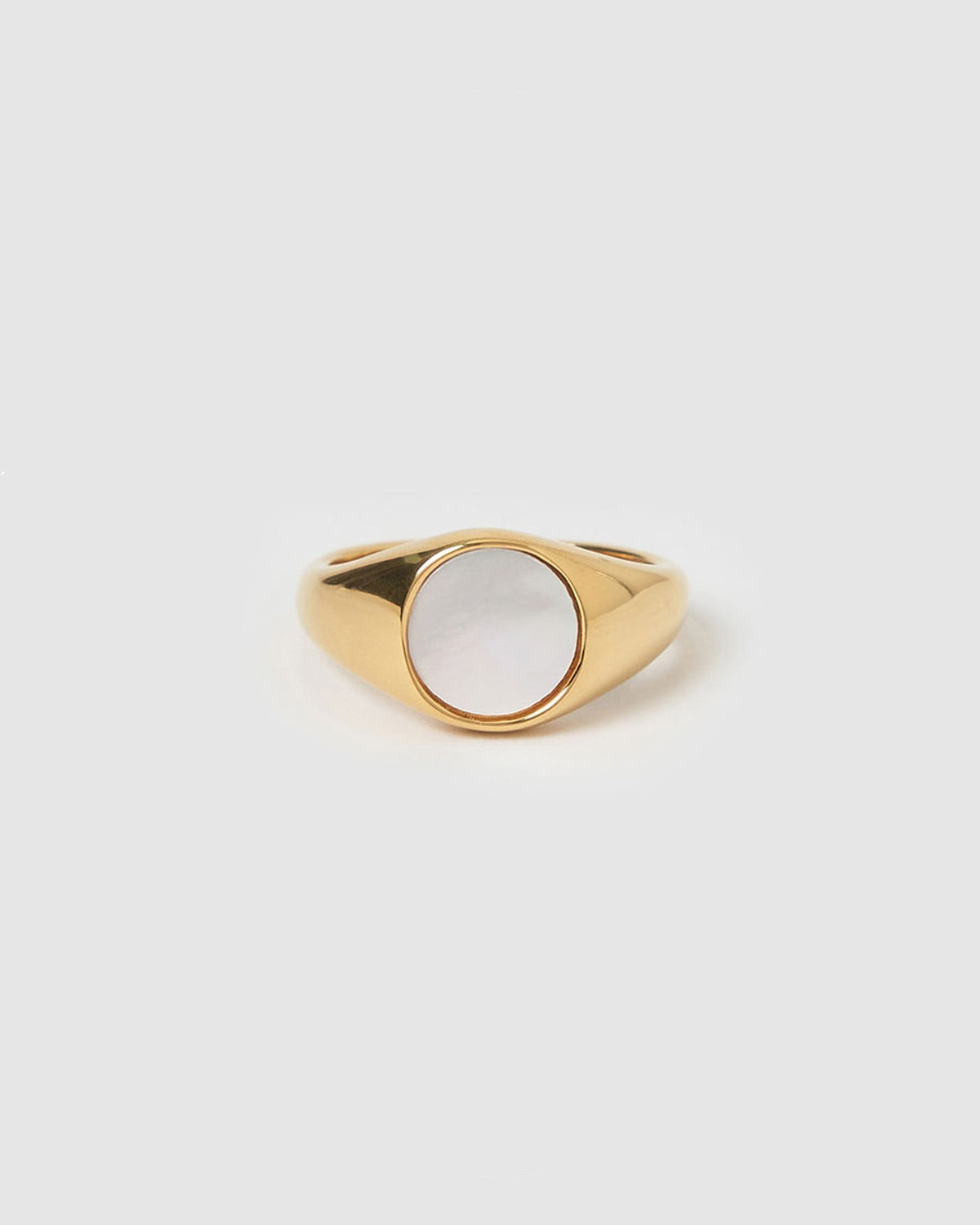 Anel Sinete Madrepérola - Ouro 18K | SILLENE