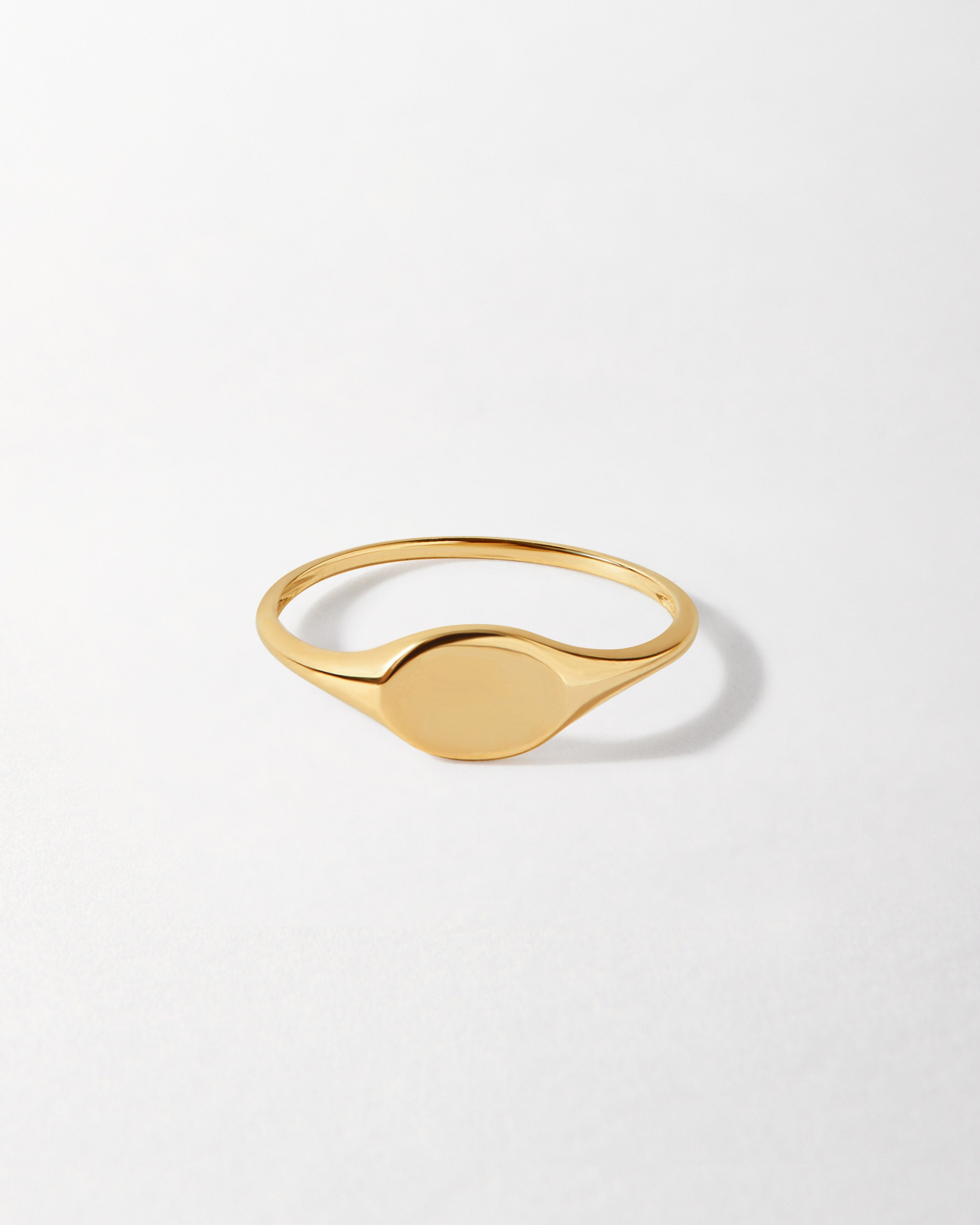 Anel Sinete Mindinho Personalizável - Ouro 18K | SILLENE