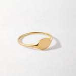 Anel Sinete Mindinho Personalizável - Ouro 18K | SILLENE