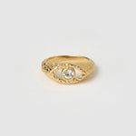 Anel Sinete Olho Grego - Ouro 18K | SILLENE