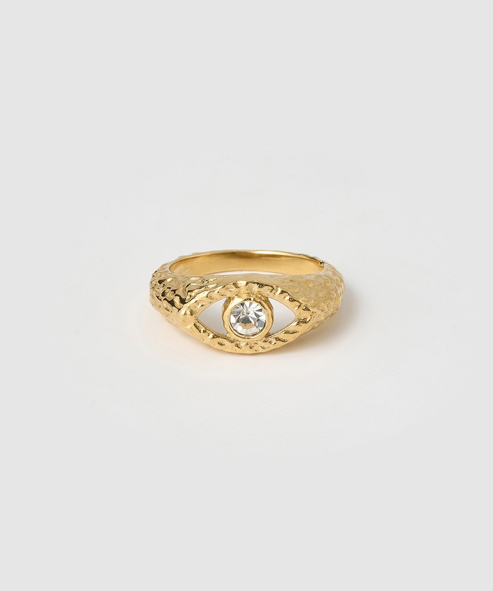 Anel Sinete Olho Grego - Ouro 18K | SILLENE
