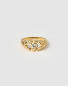 Anel Sinete Olho Grego - Ouro 18K | SILLENE