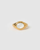 Anel Sinete Orgânico com Pérola - Ouro 18K | SILLENE