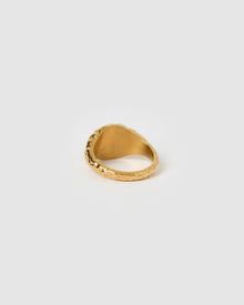 Anel Sinete Orgânico com Pérola - Ouro 18K | SILLENE
