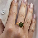 Anel Sinete - Ouro 18K | SILLENE
