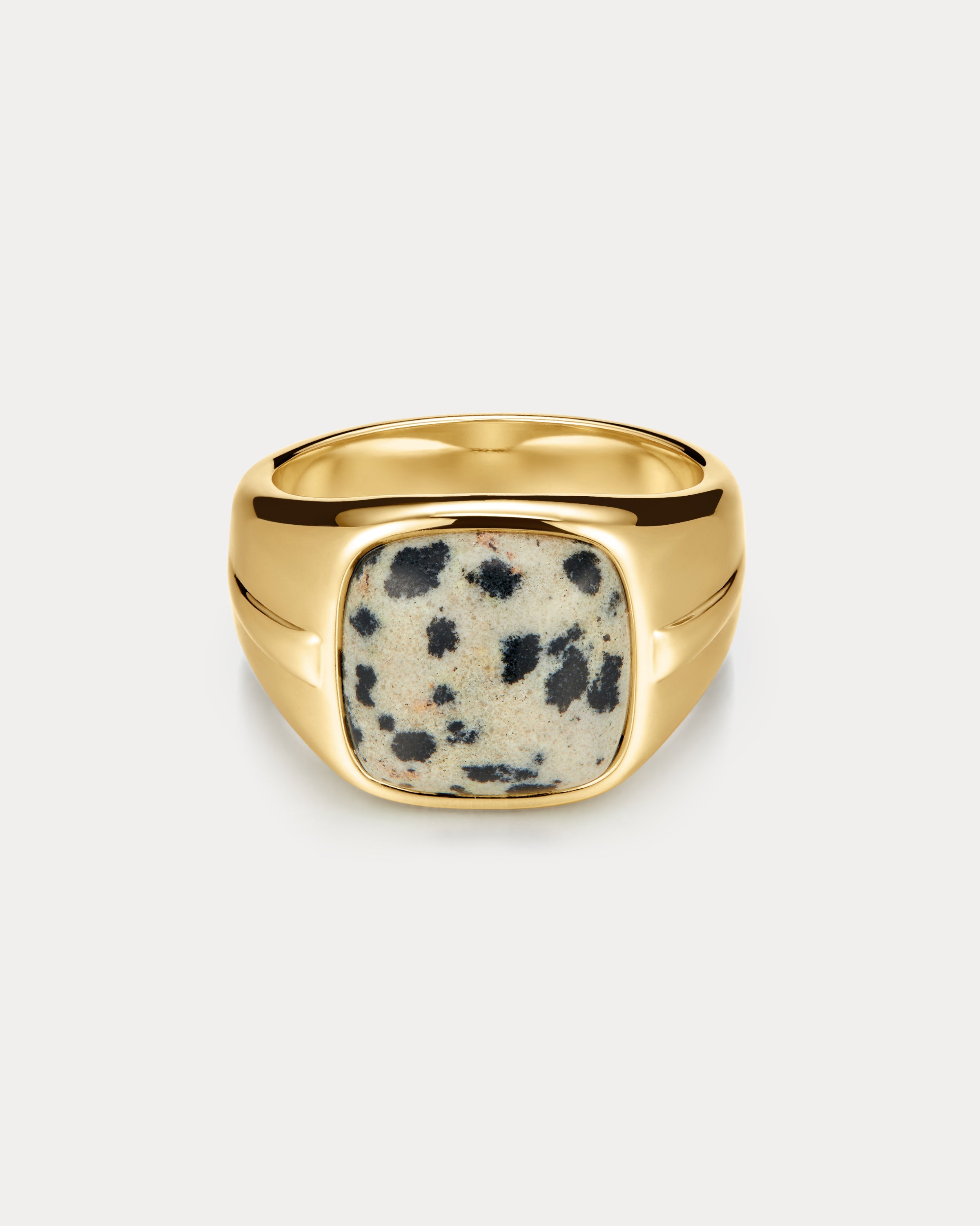 Anel Sinete Pedra Mesclada - Ouro 18K | SILLENE