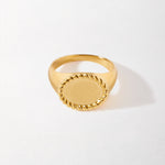 Anel Sinete Personalizável - Ouro 18K | SILLENE