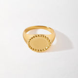 Anel Sinete Personalizável - Ouro 18K | SILLENE