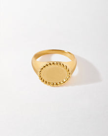 Anel Sinete Personalizável - Ouro 18K | SILLENE