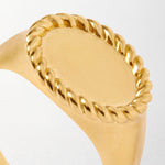 Anel Sinete Personalizável - Ouro 18K | SILLENE